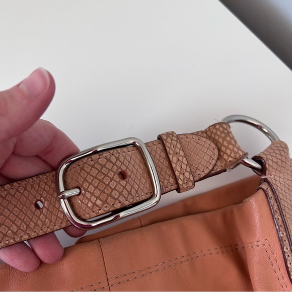 Coach Penelope Shoulder Hobo Bag in a Peach Coral Leather - Picture 13 of 13